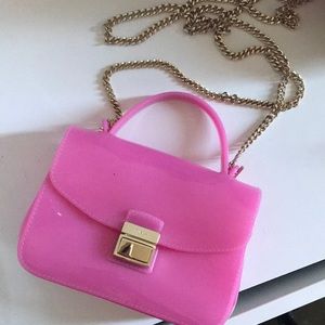 Furla pink jelly cross-body bag